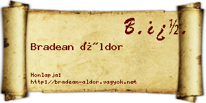 Bradean Áldor névjegykártya